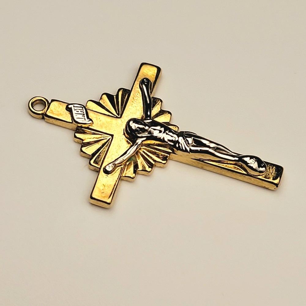 Vintage Uncas 14K GE Lind Crucifix Cross Pendant - 5/16th inch - Picture 7 of 8